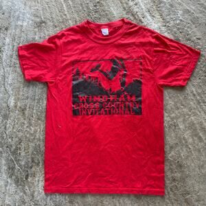 Windham Cross Country Invitational Vintage Champion Shirt Men's Large Red 80s